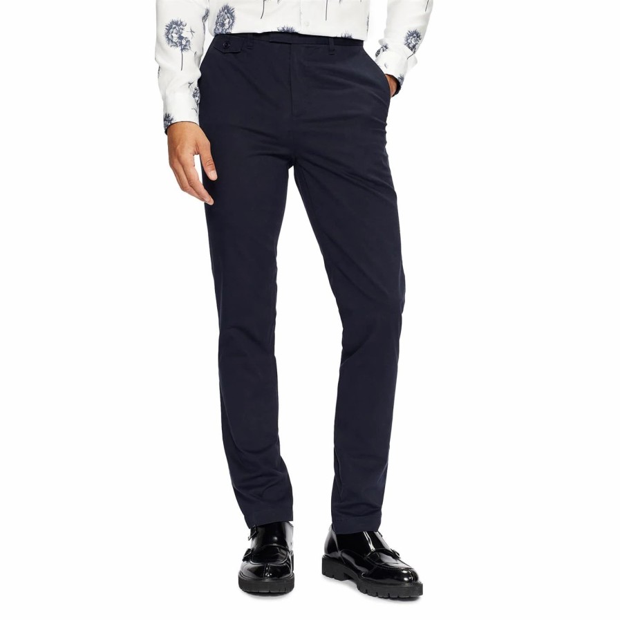 Men Ted Baker | Ted Baker Genay Slim Chinos For Trousers & Chinos Colour Dark Navy