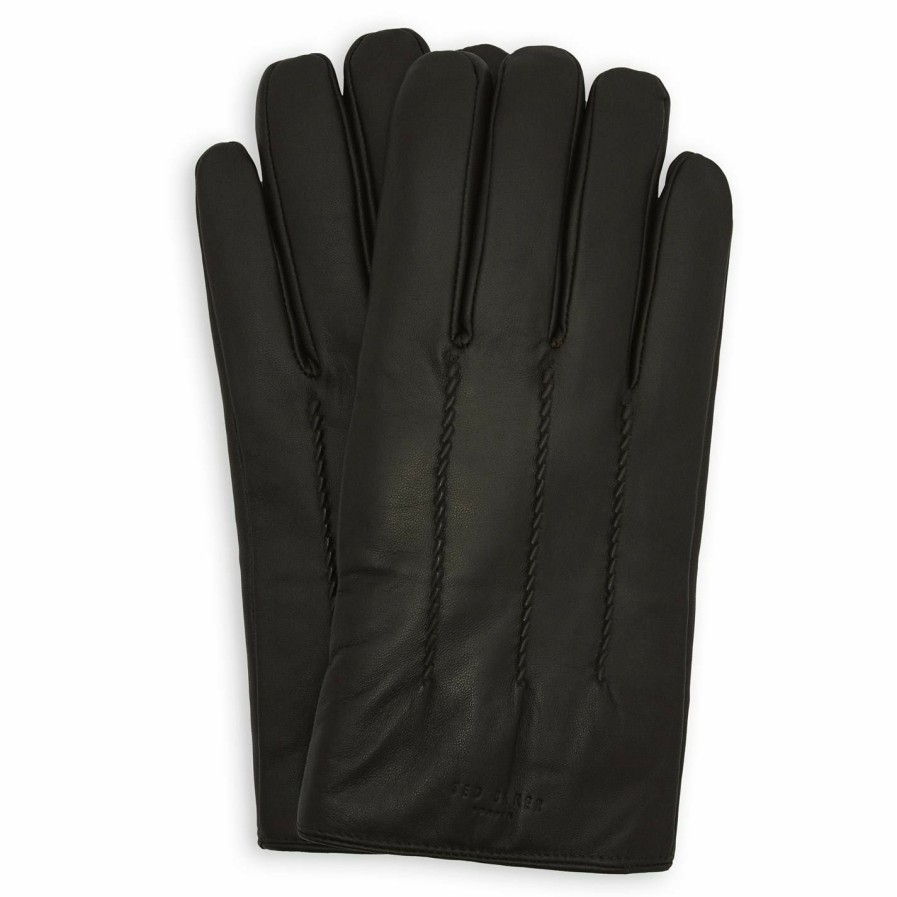 Accessories Ted Baker | Ted Baker Ted Baker Leather Gloves Mens For Men'S Gloves Colour Xchocolate