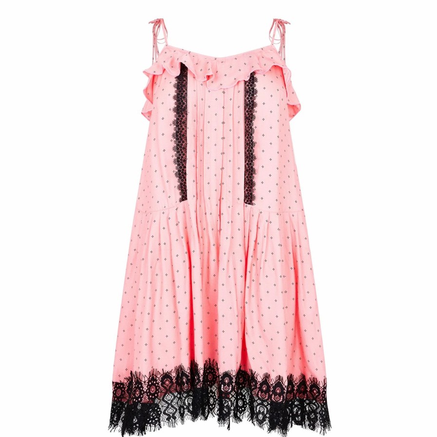 Women Ted Baker | Ted Baker Millino Sundress For Wedding Guest Dresses Colour Pink