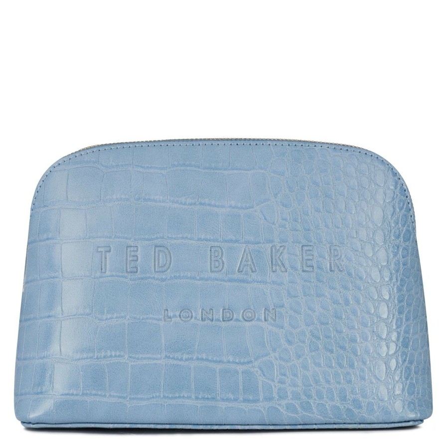 Bags & Luggage Ted Baker | Ted Baker Ted Crocala Pouch Ld24 For Makeup Cases & Washbags Colour Pl-Blue