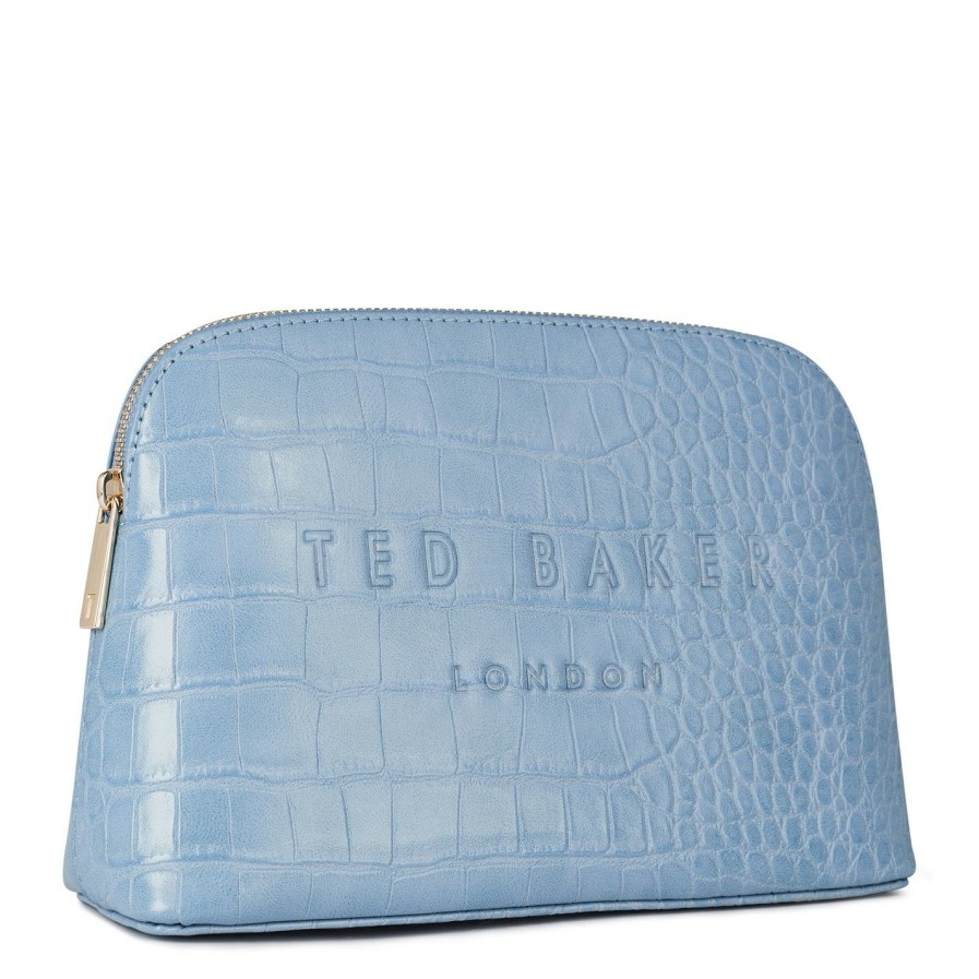 Bags & Luggage Ted Baker | Ted Baker Ted Crocala Pouch Ld24 For Makeup Cases & Washbags Colour Pl-Blue