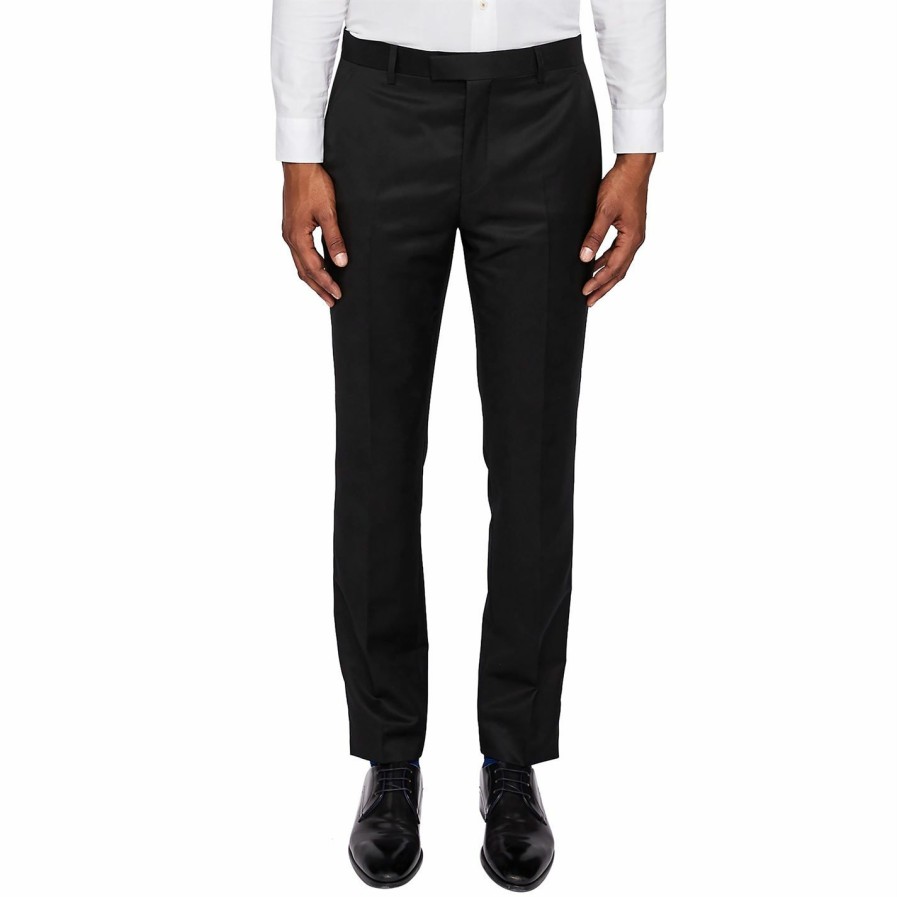 Men Ted Baker | Ted Baker Victor Suit Trousers For Big & Tall Suit Trousers Colour Black