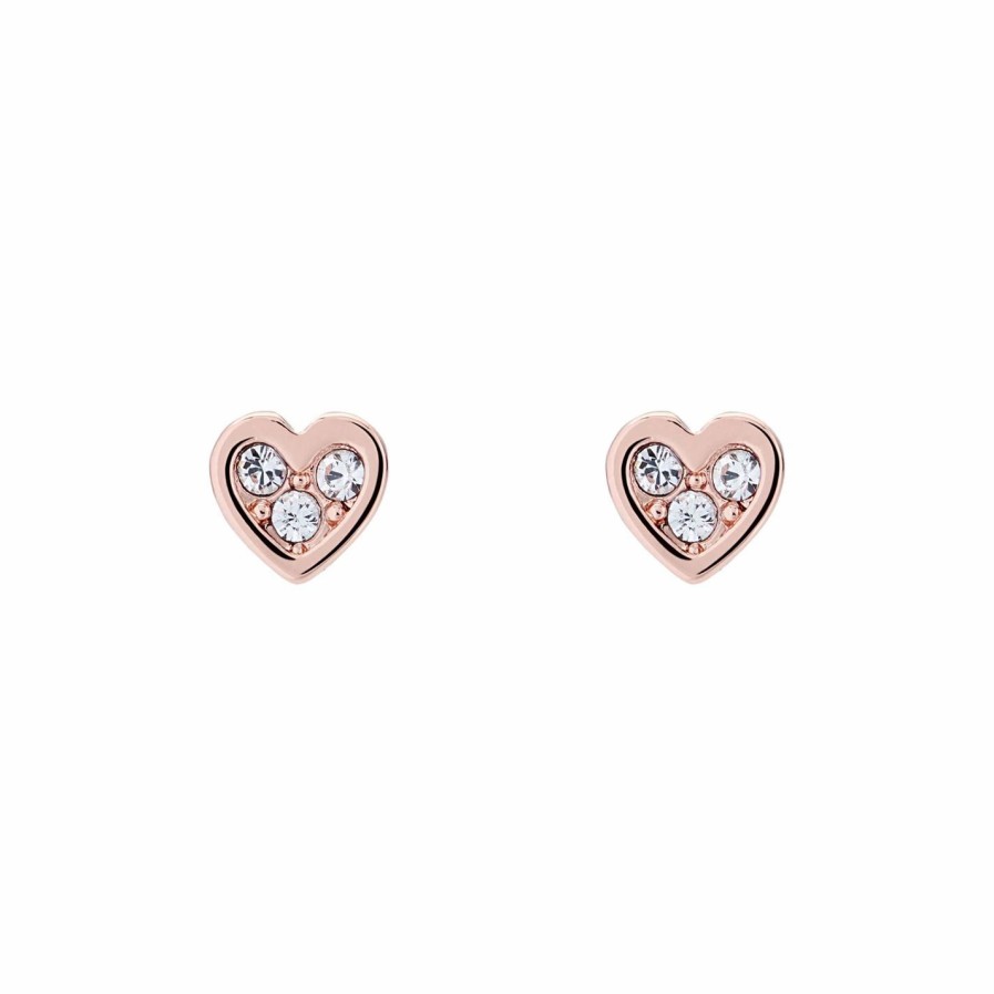 Accessories Ted Baker | Ted Baker Neena Nano Heart Stud Earrings For Earrings Colour Rose Gold