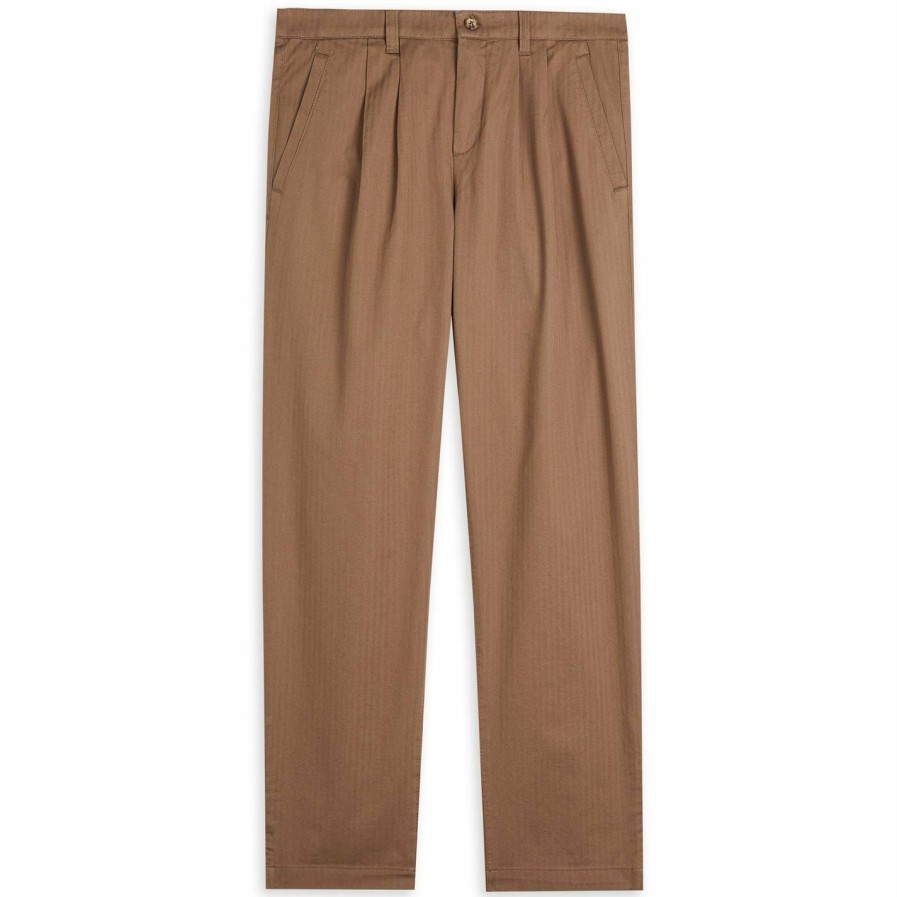 Men Ted Baker | Ted Baker Talkin Trousers For Trousers & Chinos Colour Dk-Brown