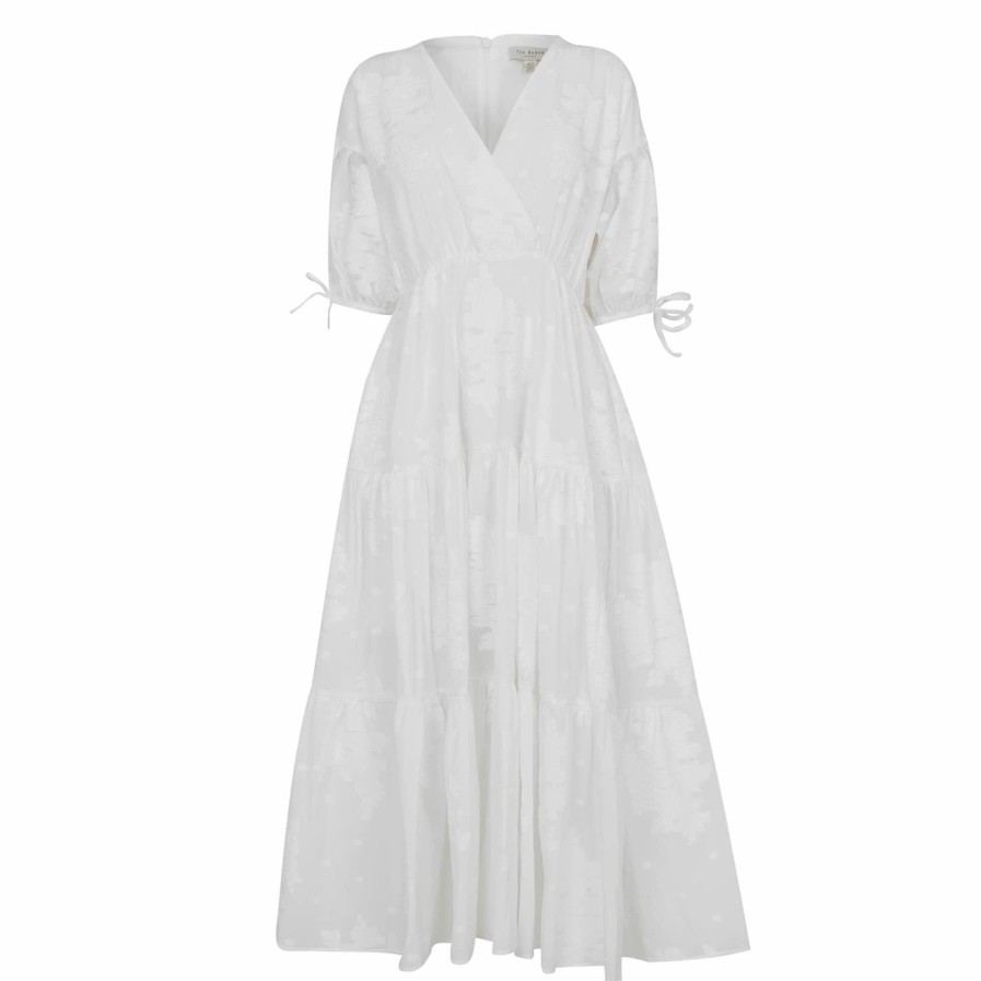 Women Ted Baker | Ted Baker Darita Dress For Dresses Colour White