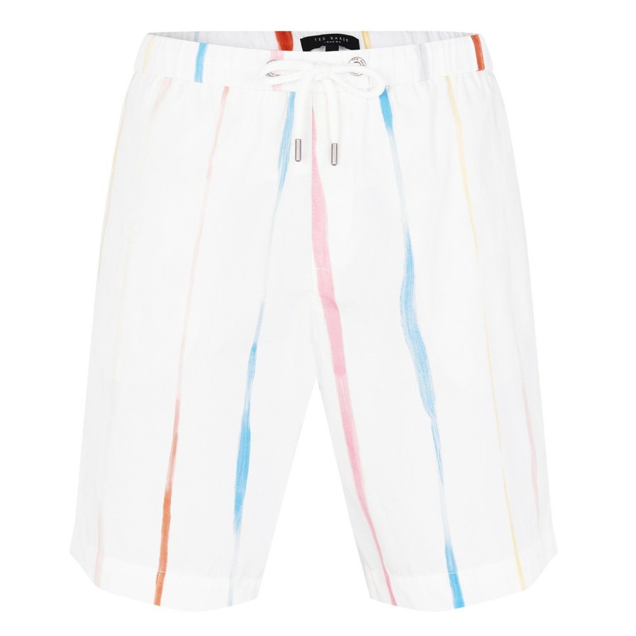 Men Ted Baker | Ted Baker Ryton Shorts For Tracksuit Bottoms Colour White