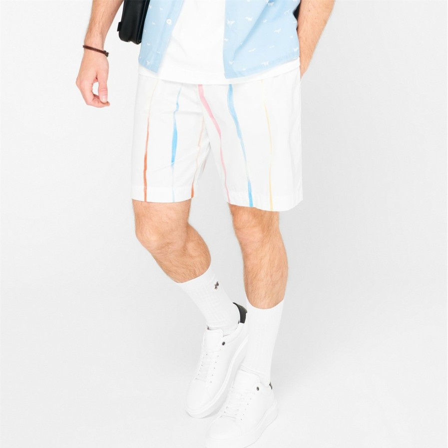 Men Ted Baker | Ted Baker Ryton Shorts For Tracksuit Bottoms Colour White