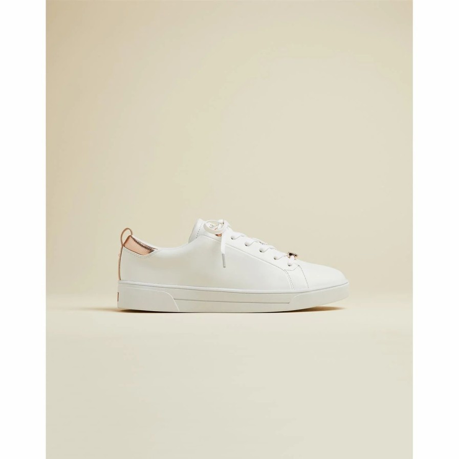 Shoes & Boots Ted Baker | Ted Baker Ted Lace Up Tennis S Ld99 For Women'S Trainers Colour White