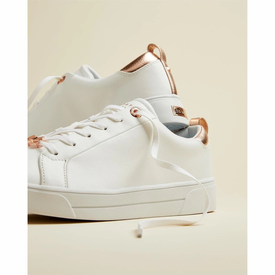 Shoes & Boots Ted Baker | Ted Baker Ted Lace Up Tennis S Ld99 For Women'S Trainers Colour White