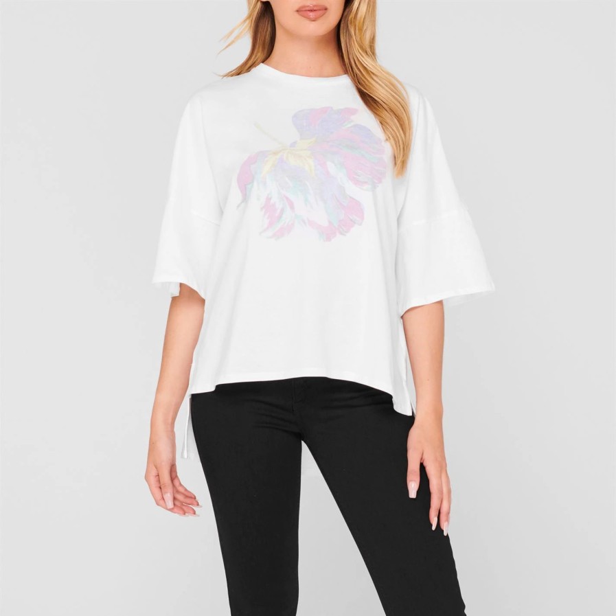 Women Ted Baker | Ted Baker Kcaliie T-Shirt For Tops Colour White