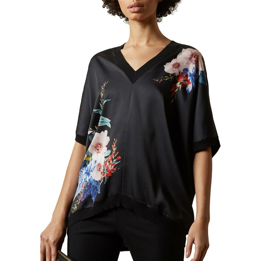 Women Ted Baker | Ted Baker Sophiey Top For Knitwear Colour Black