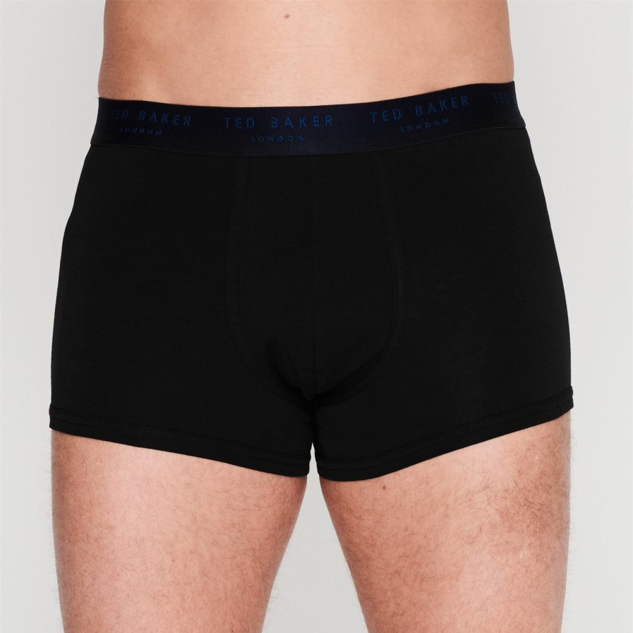 Men Ted Baker | Ted Baker 3 Pack Boxer Set For Underwear Colour Black Bk1001