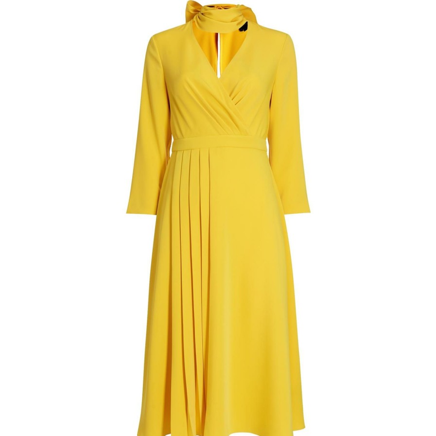 Women Ted Baker | Ted Baker Jillie Midi Dress For Dresses Colour Yellow