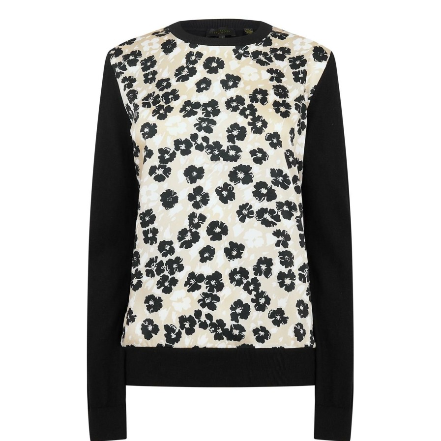 Women Ted Baker | Ted Baker Preeda Jumper For Knitwear Colour Black