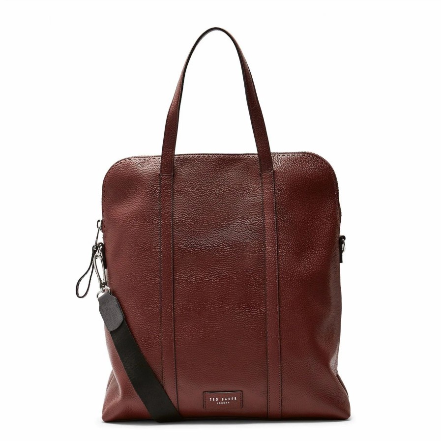 Accessories Ted Baker | Ted Baker Ted Baker Fabrik Backpack Mens For Men'S Accessories Colour Dark Red