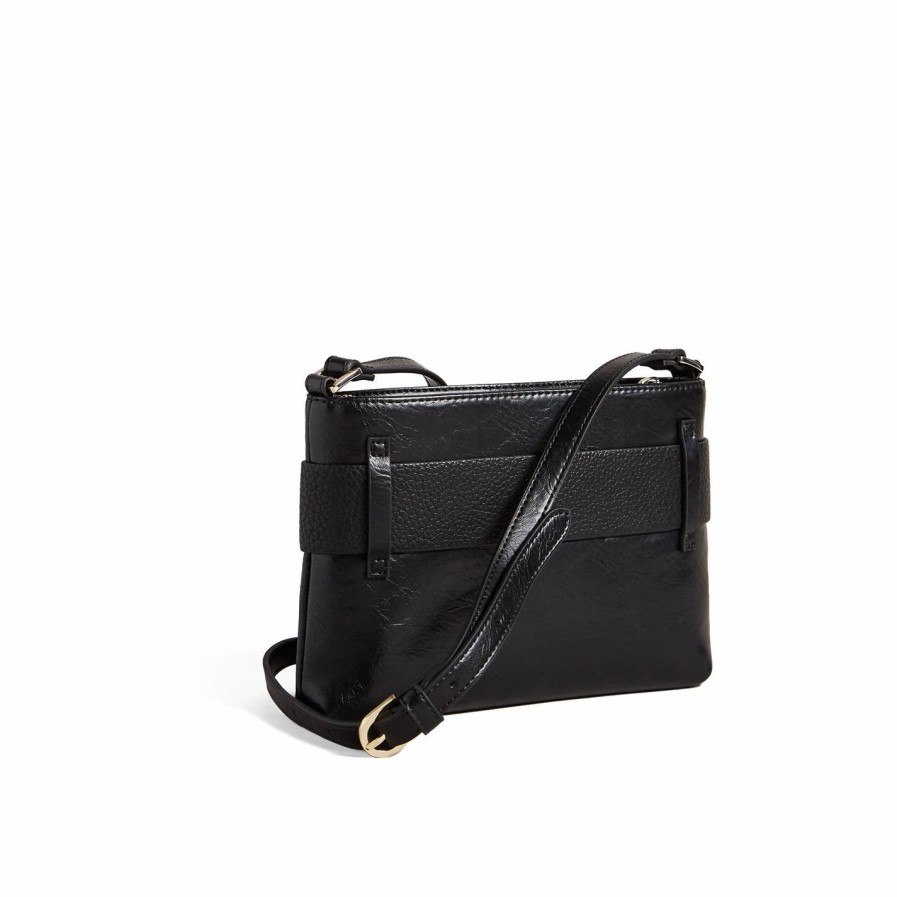 Bags & Luggage Ted Baker | Ted Baker Jimsina Bow Pu Crossbody Bag For Handbags Colour Black