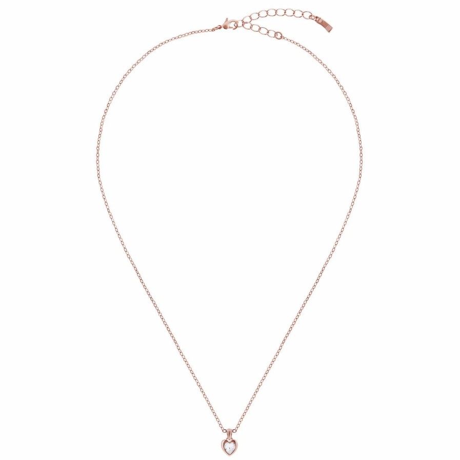 Accessories Ted Baker | Ted Baker Hannela Crystal Heart Pendant For Necklaces Colour Rose Gold