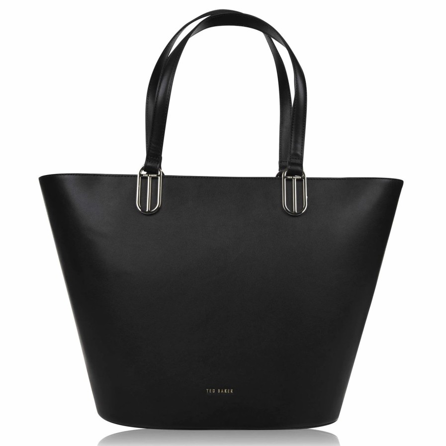 Bags & Luggage Ted Baker | Ted Baker Kaiiah State Leather Tote Bag For Handbags Colour Black