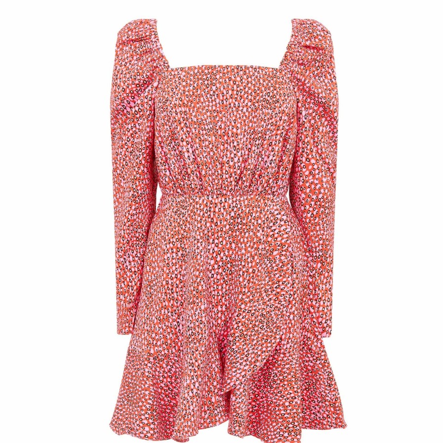 Women Ted Baker | Ted Baker Desia Mini Dress For Dresses Colour Brt-Pink