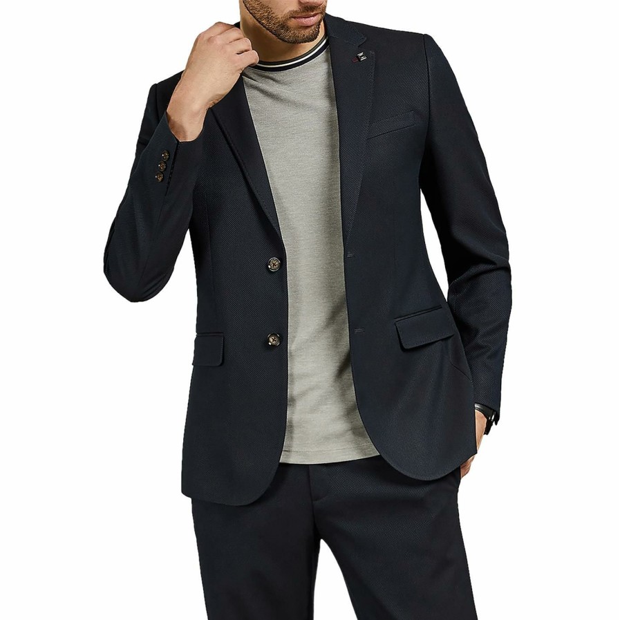 Men Ted Baker | Ted Baker Hemsby Jacket For Big & Tall Suit Jackets Colour Navy