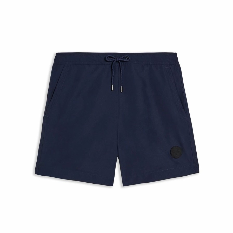 Women Ted Baker | Ted Baker Trehil Plain Shorts For Swimwear Colour Navy