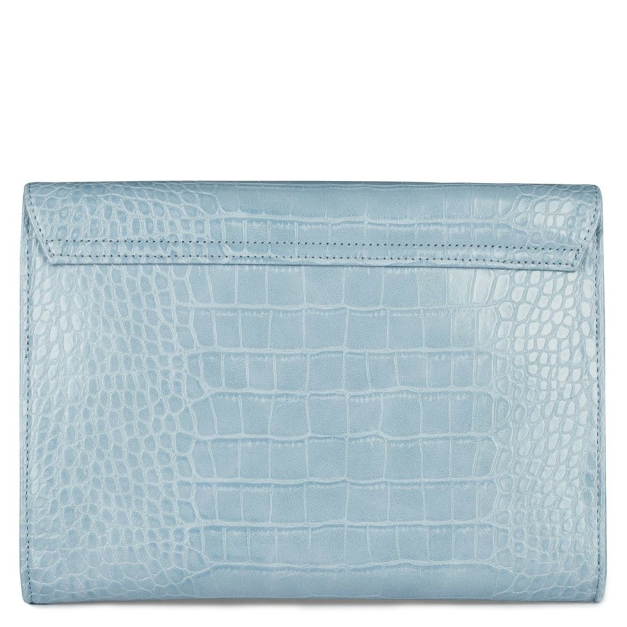 Bags & Luggage Ted Baker | Ted Baker Crocey Clutch For Handbags Colour Pl-Blue