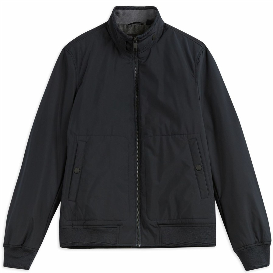 Men Ted Baker | Ted Baker Lobster Bomber Jacket For Big & Tall Coats & Jackets Colour Navy