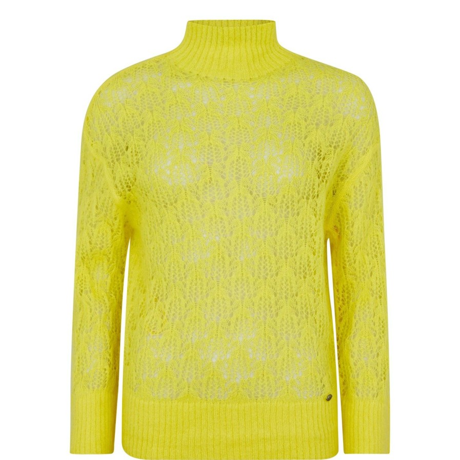 Women Ted Baker | Ted Baker Kcarly Cable Jumper For Knitwear Colour Lt Yellow