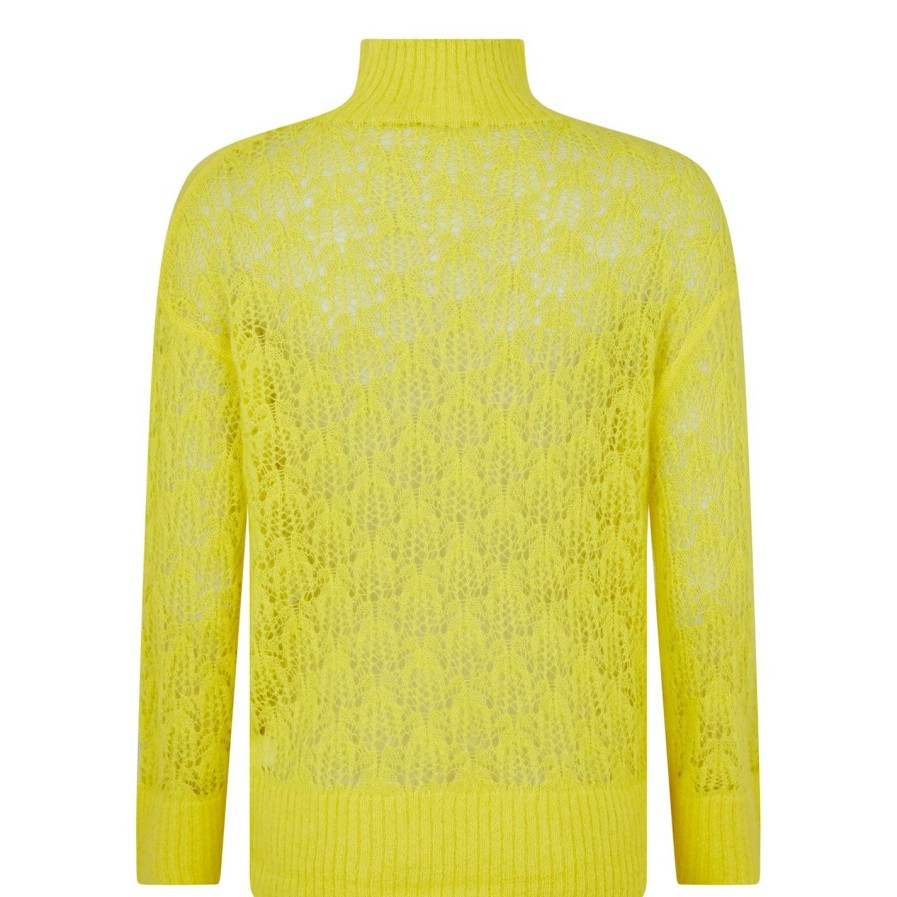 Women Ted Baker | Ted Baker Kcarly Cable Jumper For Knitwear Colour Lt Yellow