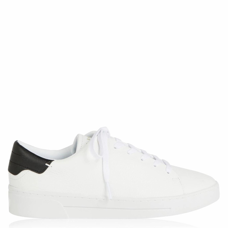 Shoes & Boots Ted Baker | Ted Baker Ted Baker Kimmii Leather Sneaker For Women'S Trainers Colour White-Blk