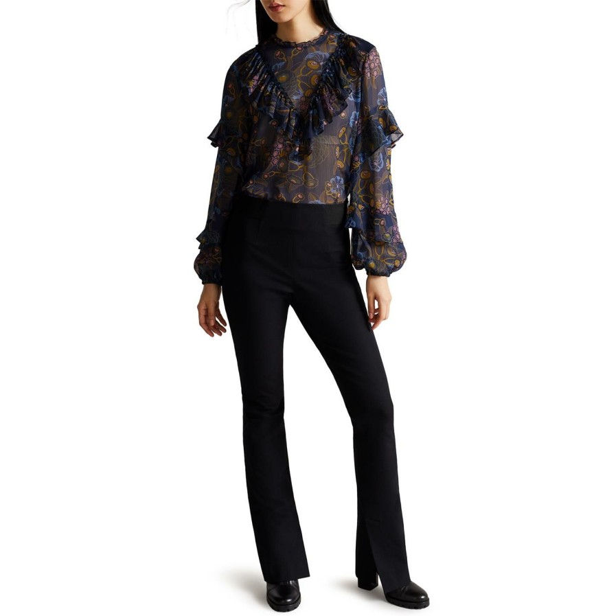 Women Ted Baker | Ted Baker Jovena Blouse For Blouses & Shirts Colour Navy