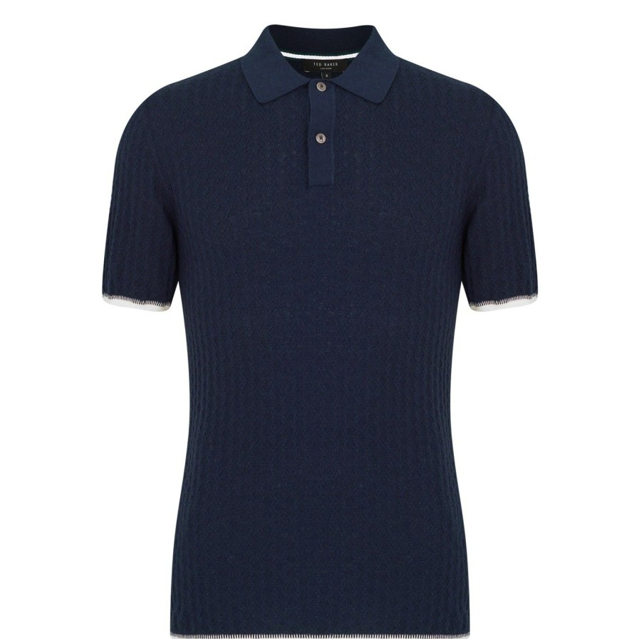 Men Ted Baker | Ted Baker Lytton Polo For Polo Shirts Colour Navy