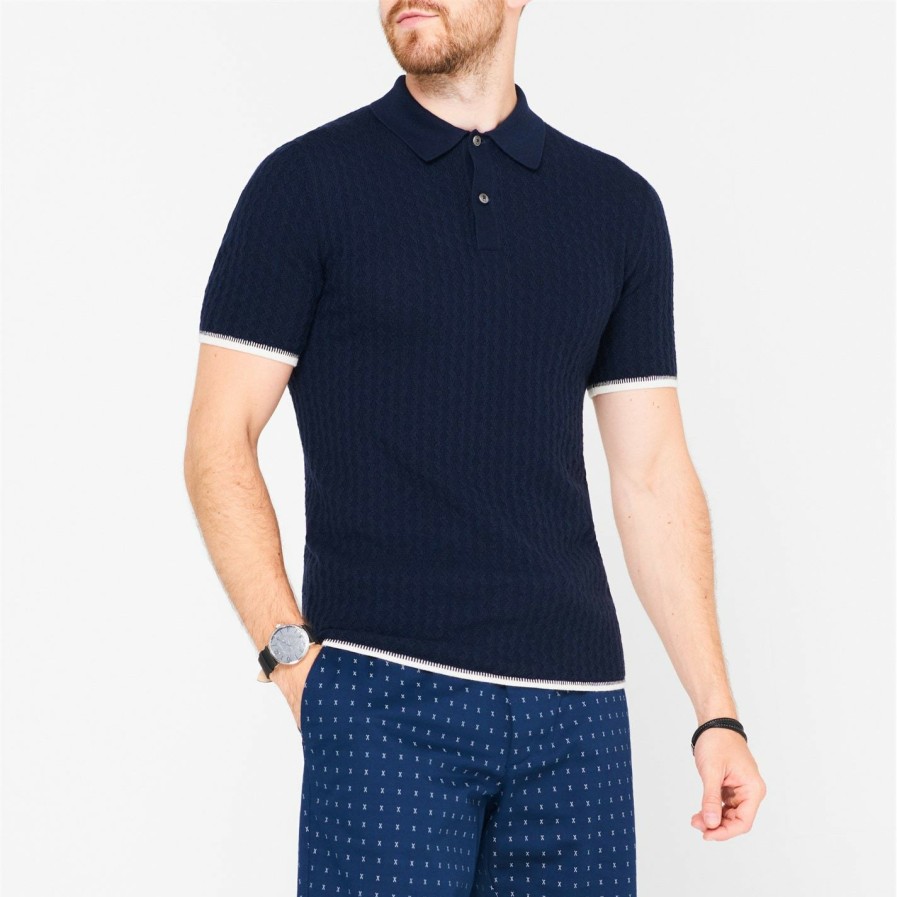 Men Ted Baker | Ted Baker Lytton Polo For Polo Shirts Colour Navy