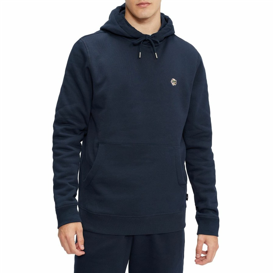 Men Ted Baker | Ted Baker Hendon Oth Hoodie For Big & Tall Knitwear Colour Navy