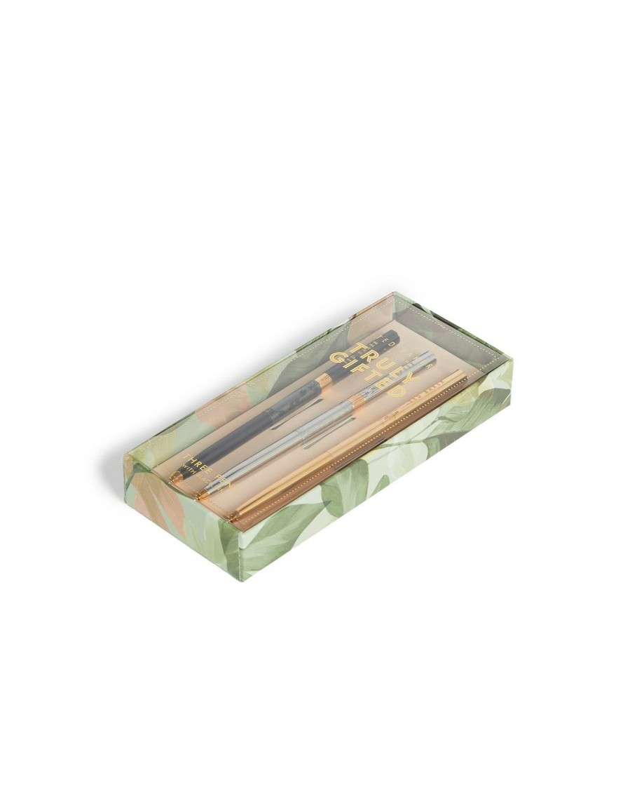 Men Ted Baker | Ted Baker Ted Penilyn Pen Set Ld33 For Ted Baker Colour Mid Green