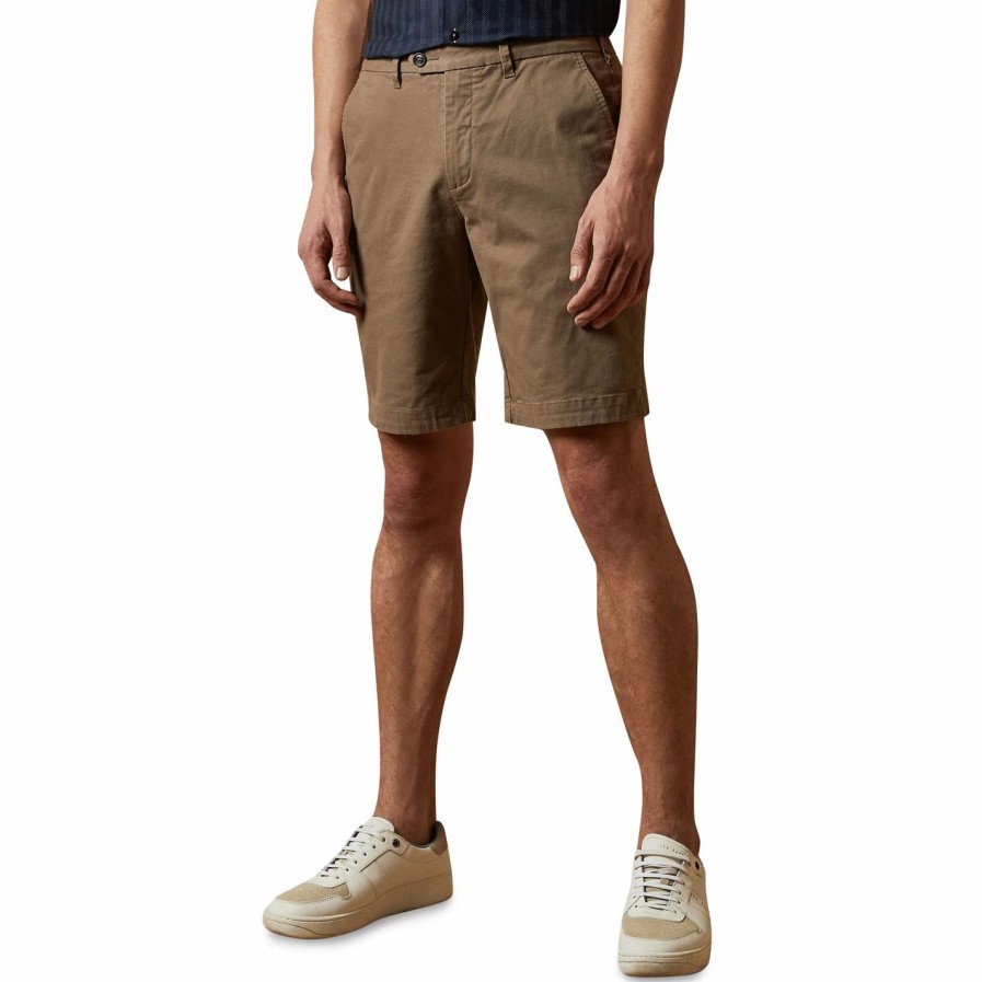 Men Ted Baker | Ted Baker Buenose Shorts For Big & Tall Shorts Colour Natural