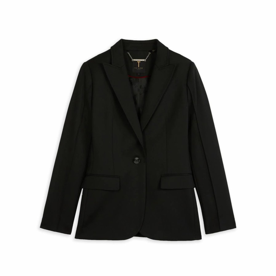 Women Ted Baker | Ted Baker Popiey Blazer For Coats & Jackets Colour Black