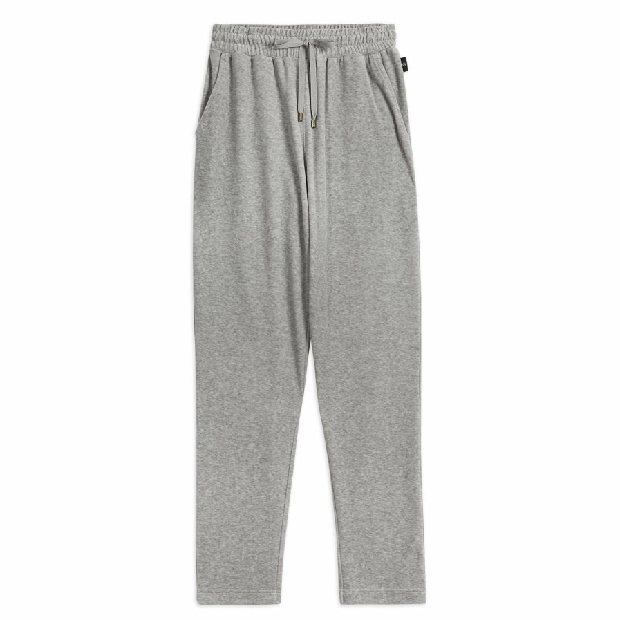 Sports & Fitness Ted Baker | Ted Baker Elliass Velour Jogging Pants For Running Trousers Colour Mid Grey