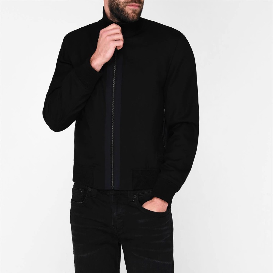 Men Ted Baker | Ted Baker Ted Baker Universe Bomber For Big & Tall Coats & Jackets Colour Black