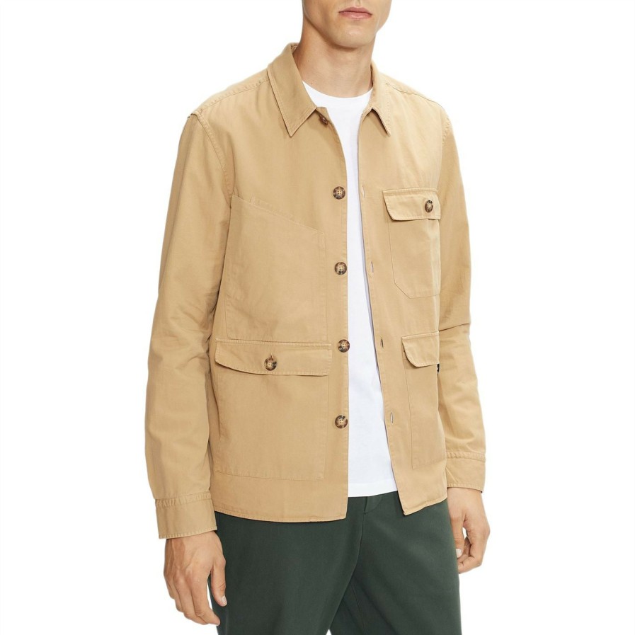 Women Ted Baker | Ted Baker Bikee Overshirt For Coats & Jackets Colour Beige