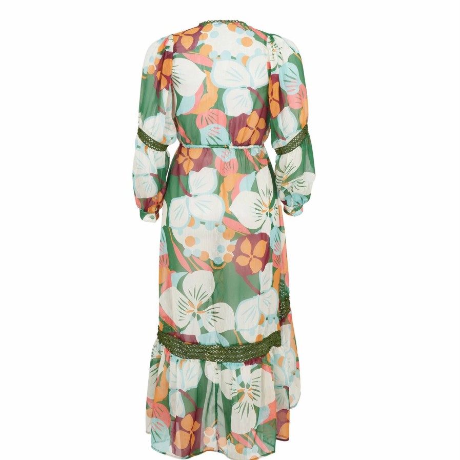 Women Ted Baker | Ted Baker Oorun Coverup For Kaftans & Sarongs Colour Green