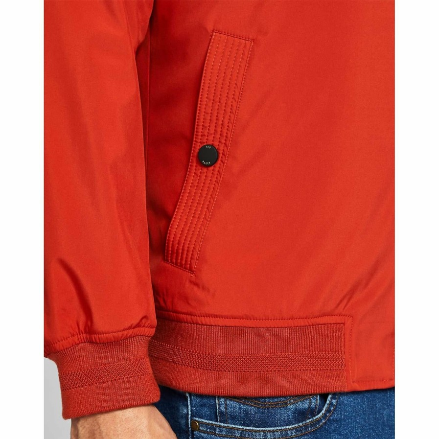 Women Ted Baker | Ted Baker Core Bomber Jacket For Coats & Jackets Colour Orange