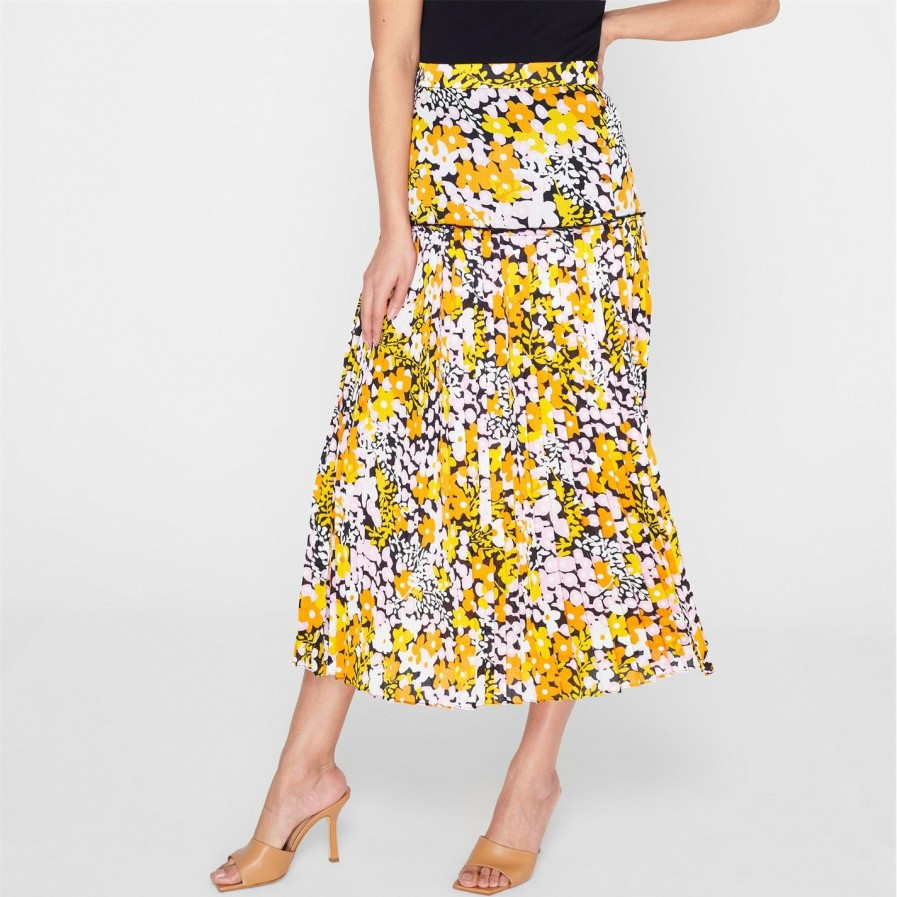 Women Ted Baker | Ted Baker Anggela Midi Skirt For Skirts Colour Black