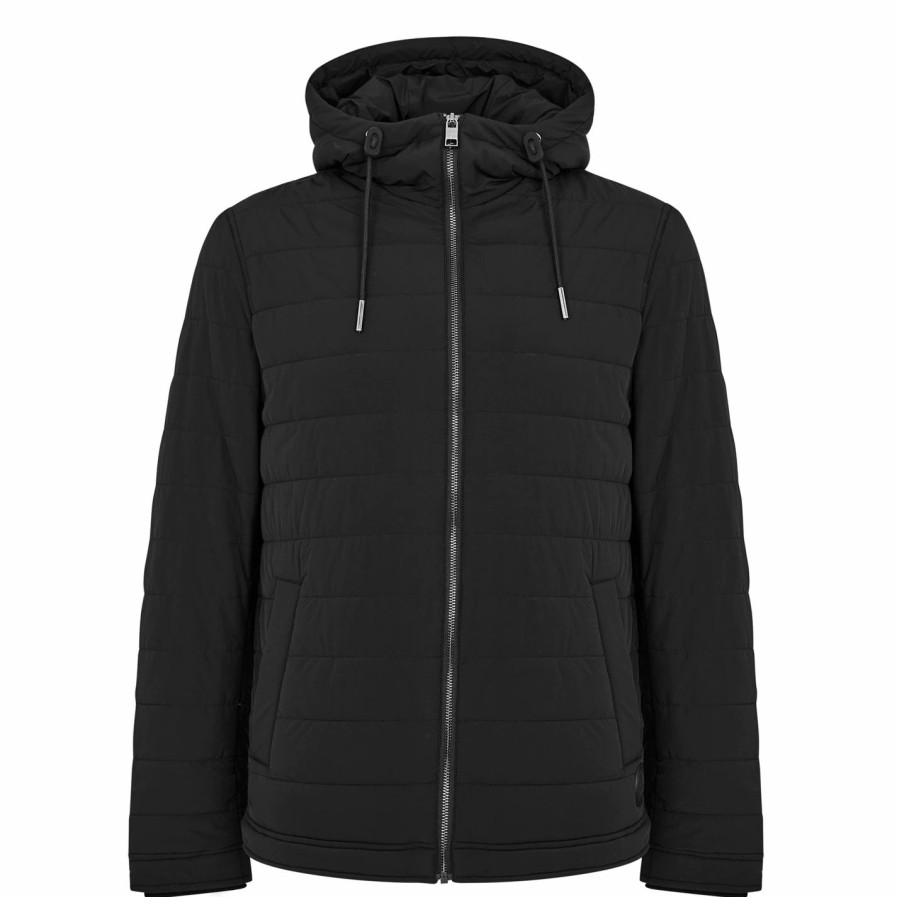 Women Ted Baker | Ted Baker Ted Baker Ovarn Nylon Jacket Mens For Coats & Jackets Colour Black