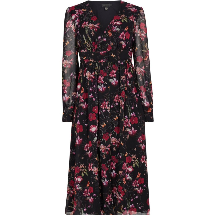 Women Ted Baker | Ted Baker Adriela Dress For Dresses Colour Black