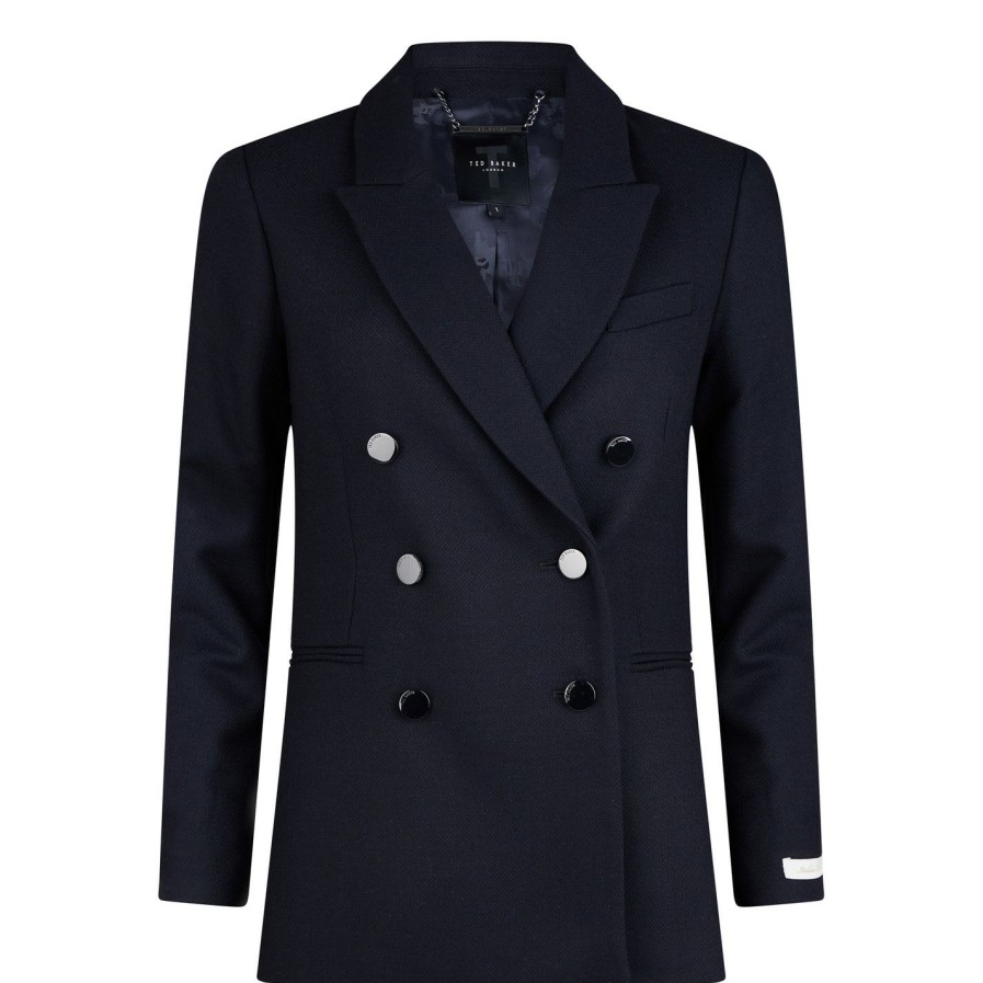 Women Ted Baker | Ted Baker Owain Blazer For Coats & Jackets Colour Navy