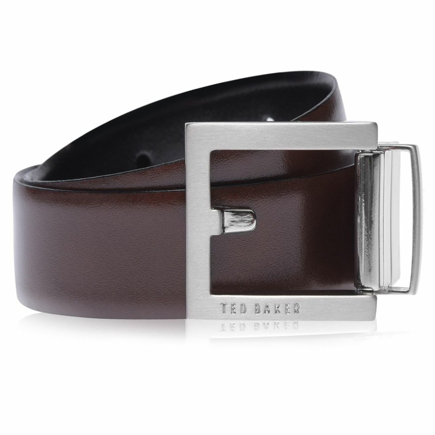 Accessories Ted Baker | Ted Baker Reversible Fix Belt For Men'S Belts Colour Black