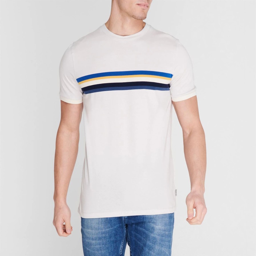 Men Ted Baker | Ted Baker Callz T Shirt For T-Shirts Colour Lt-Grey