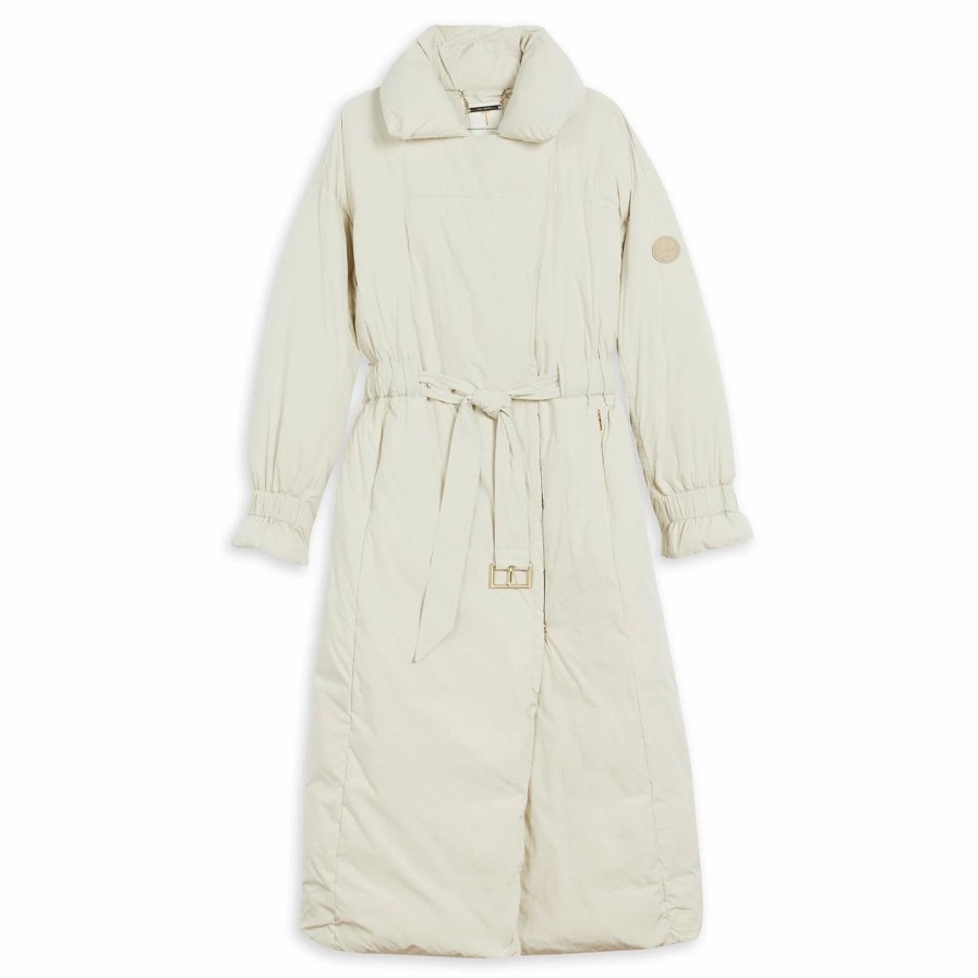 Women Ted Baker | Ted Baker Aliccee Padded Jacket For Coats & Jackets Colour White