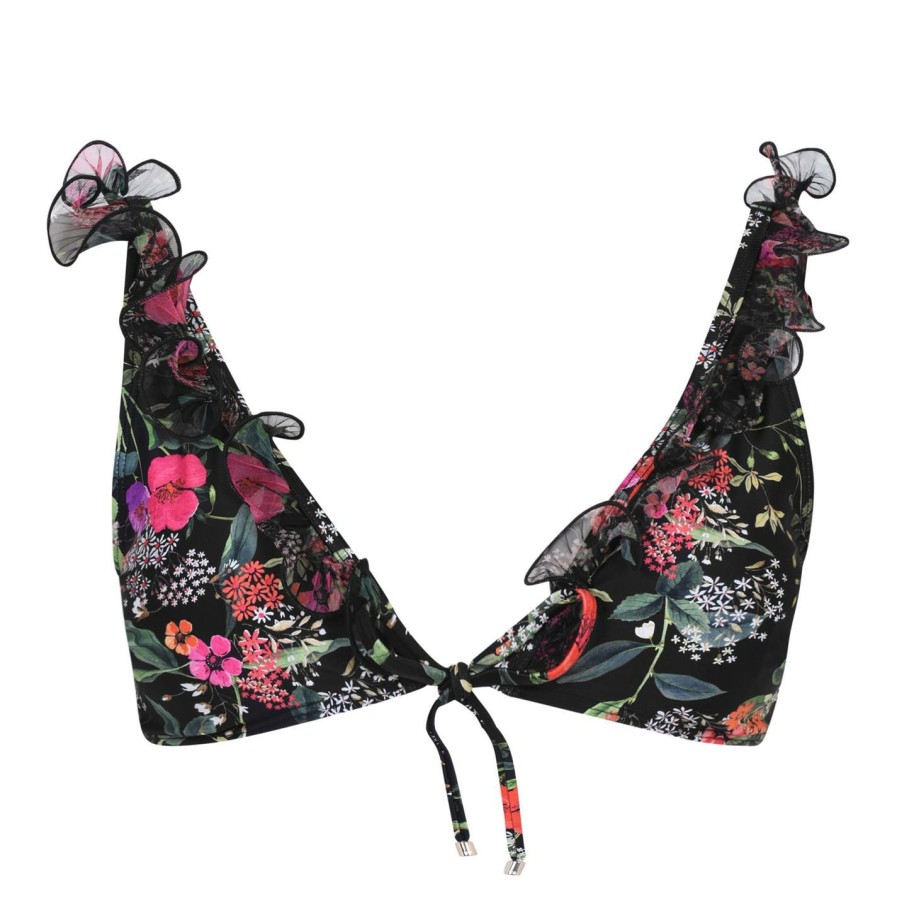 Women Ted Baker | Ted Baker Metro Bikini Top For Bikinis Colour Black